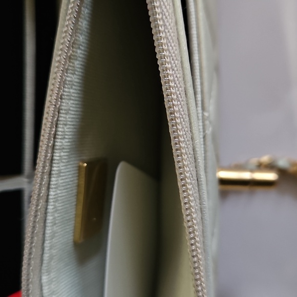 NEW CHANEL Agne Perle Pearl Ball Light Gray Mini Bag Wallet On Chain - Picture 17 of 17